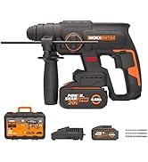 WORX 18V (20V MAX) Döner Darbeli Matkap Akülü Matkap WX381.2, PowerShare, Motor...