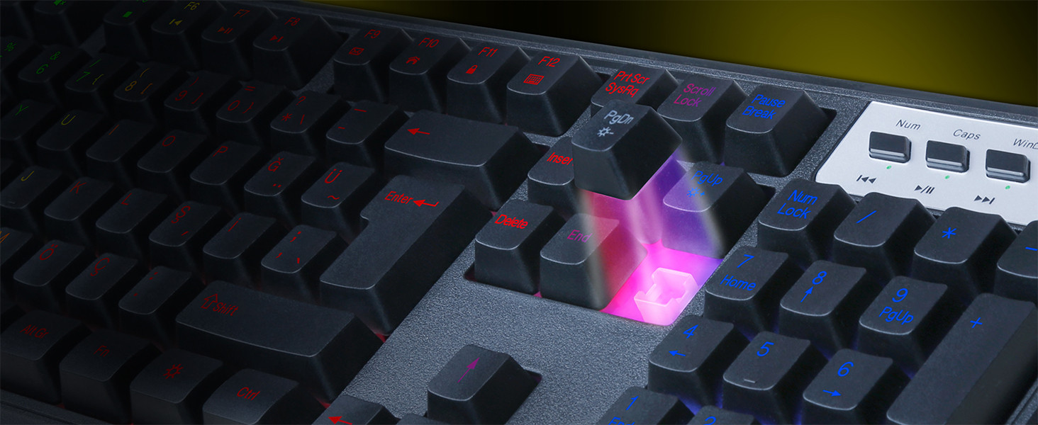 James Donkey JDK104 Rainbow Mekanik Hisli Membran Türkçe Q Gaming 105 Tuş Siyah Klavye