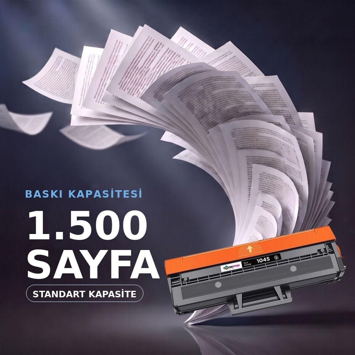MLT-D104S baskı kapasitesi 1.500 sayfa