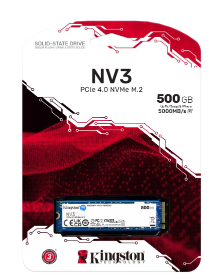 500GB KINGSTON NV3 SNV3S/500G 5000/3000MB/S PCIe 4.0