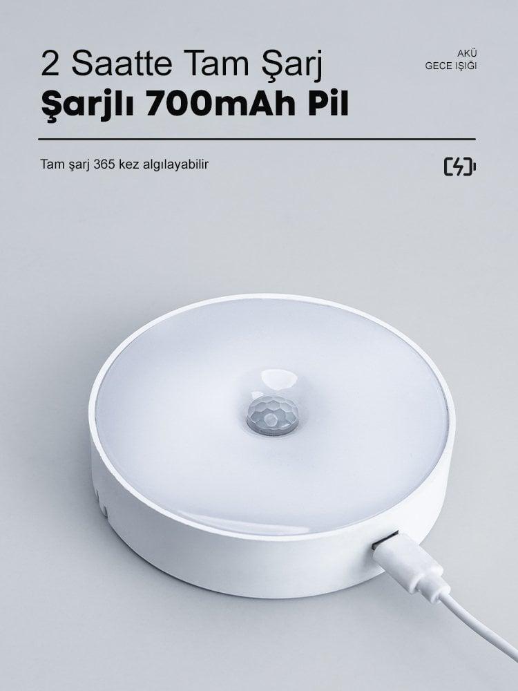 Powermaster MX-W002 Kızılötesi Hareket Sensörlü USB Şarjlı Beyaz İndiksiyon Gece Lambası İçerik