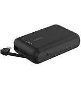Belkin BoostCharge Power Bank, taşınabilir Powerbank 10000 mAh entegre kablolu, PD 20 W – USB...