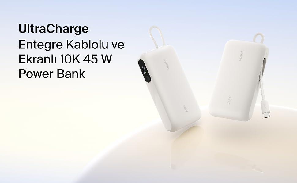 27K Power bank 240 W integrated cable