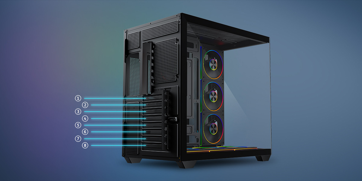 GamePower Warcry Ravora 7xARGB Fan 850W 80+ Bronze Micro-ATX Gaming (Oyuncu) Kasa