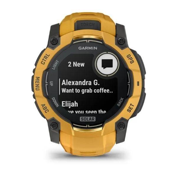 Garmin Instinct 3 – 50 mm Solar - Turuncu / Gri görsel 4