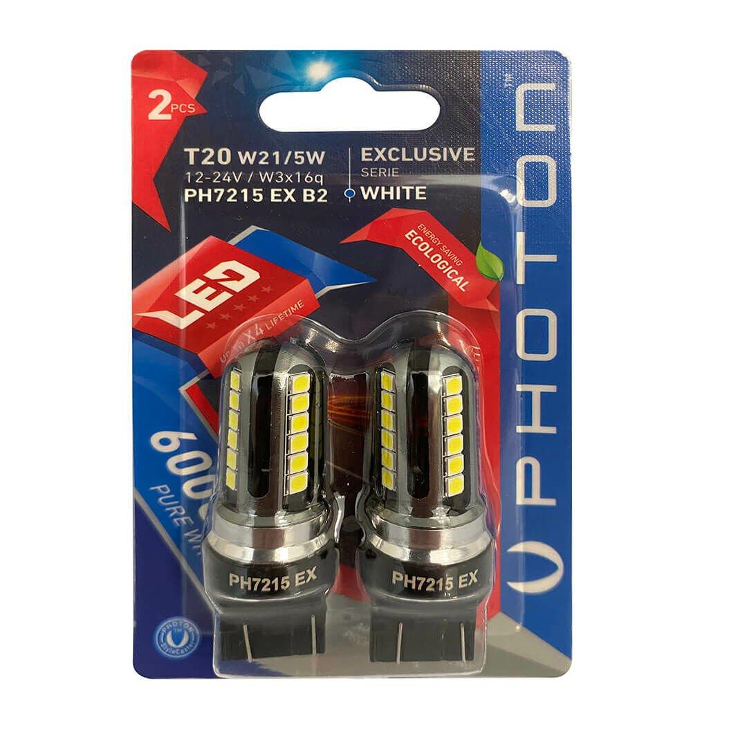 Photon T20 W21-5W Çift Devre Led Blister - Mavera Otomotiv