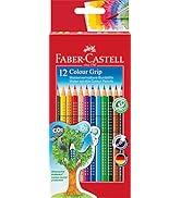 Faber-Castell 112412 - Colour Grip boya kalemleri, 12'li karton kutu