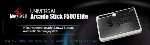 MAYFLASH Arcade Stick F500 Elite, Sanwa Düğmeli