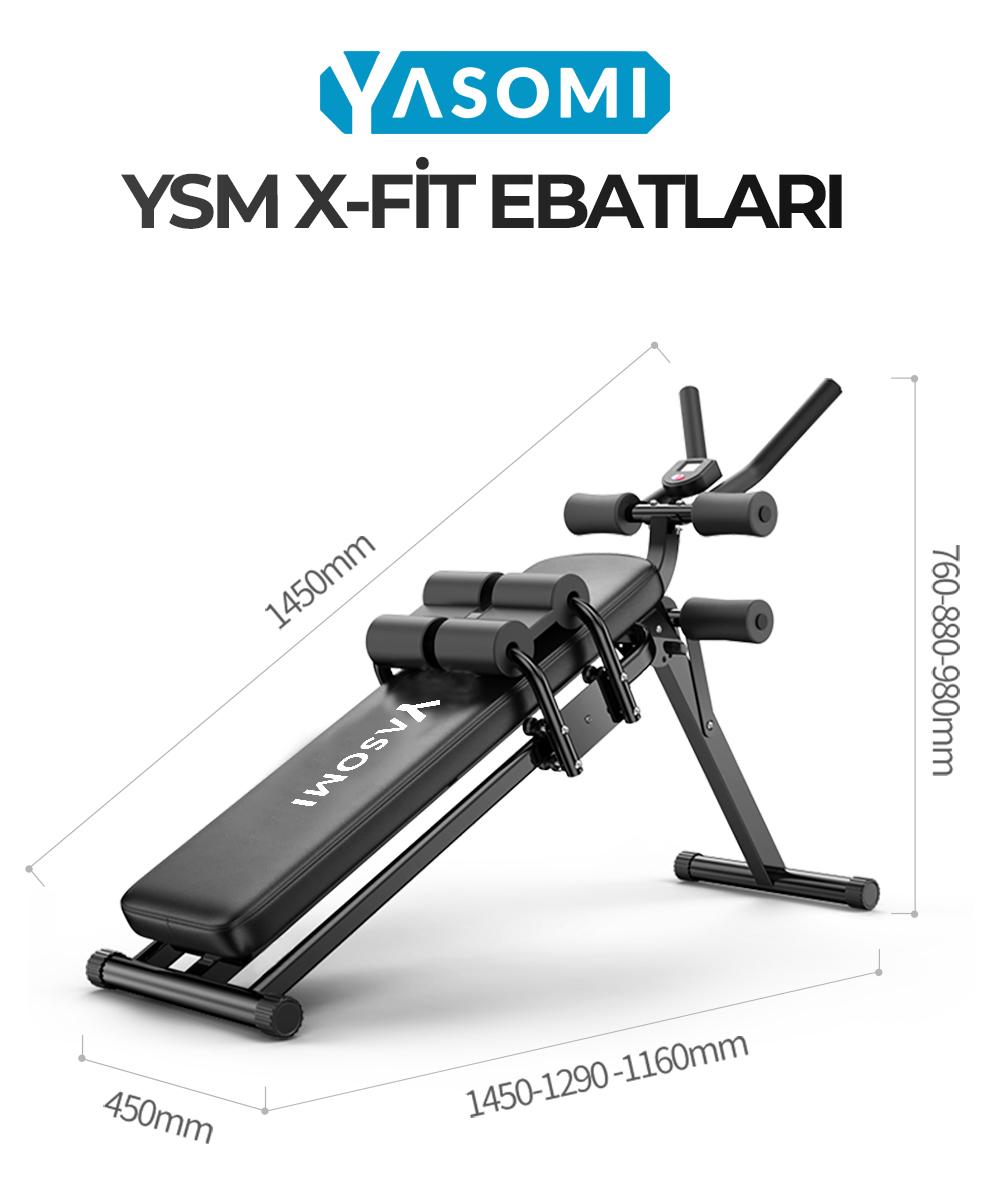 Yasomi YSM X-Fit 120 KG Kapasiteli Çok Fonksiyonlu Spor Oturma Benchi