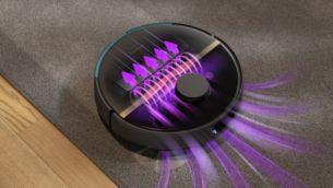 Ultra yüksek emiş gücü büyük kirleri toplar