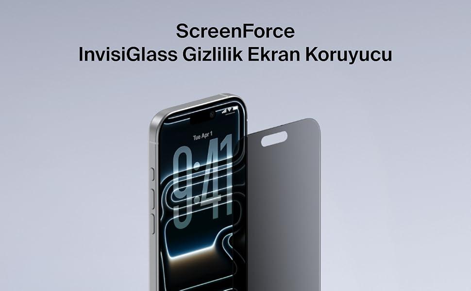 ScreenForce InvisiGlass Ekran Koruyucu