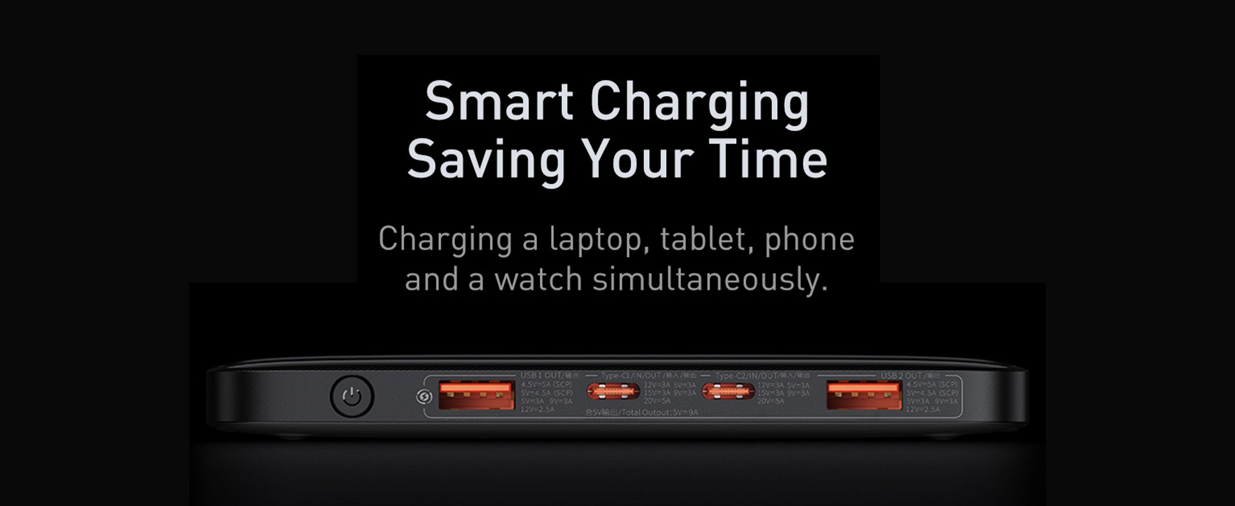 Baseus Blade 100W Power Bank 20000mAh Type C PD Fast Charging Powerbank Portable External Battery Charger for Notebook