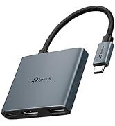 TP-Link UH3020C USB Type-C 3'ü 1 Arada Hub, USB 3.0, 5Gbps Veri Aktarımı, USB A, HDMI 4K@60Hz, 100W PD...