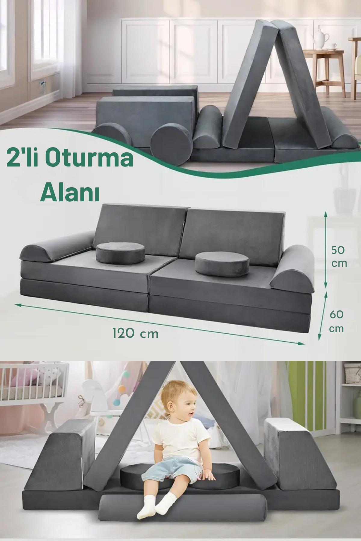 Dizanor 10 Parça Lego Modüler Bebek ve Çocuk 2'li Koltuğu