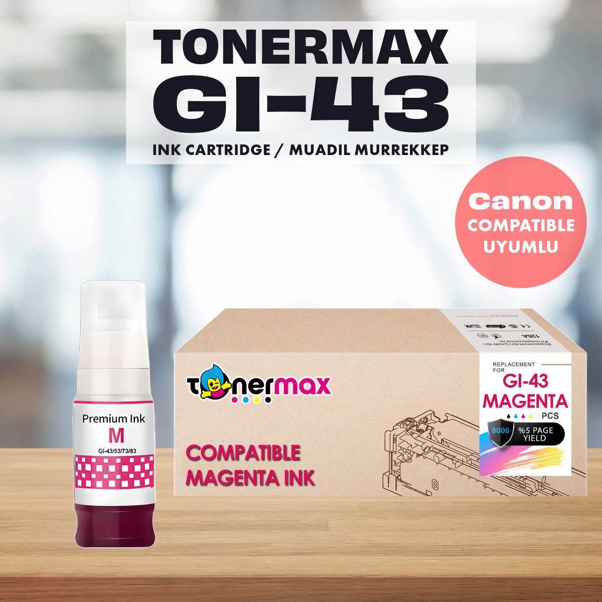 Canon GI-43 Muadil Mürekkep / Pixma G540 / G640