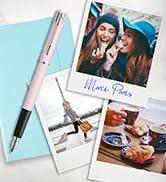 Waterman Allure dolma kalem | pastel makaron pembe | ince uçlu dolma kalem | mavi mürekkep | ...