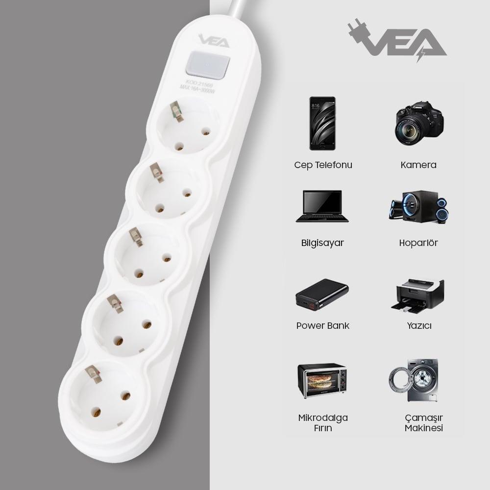 Vea VA-21569 Akım Korumalı Priz Kullanım Alanları