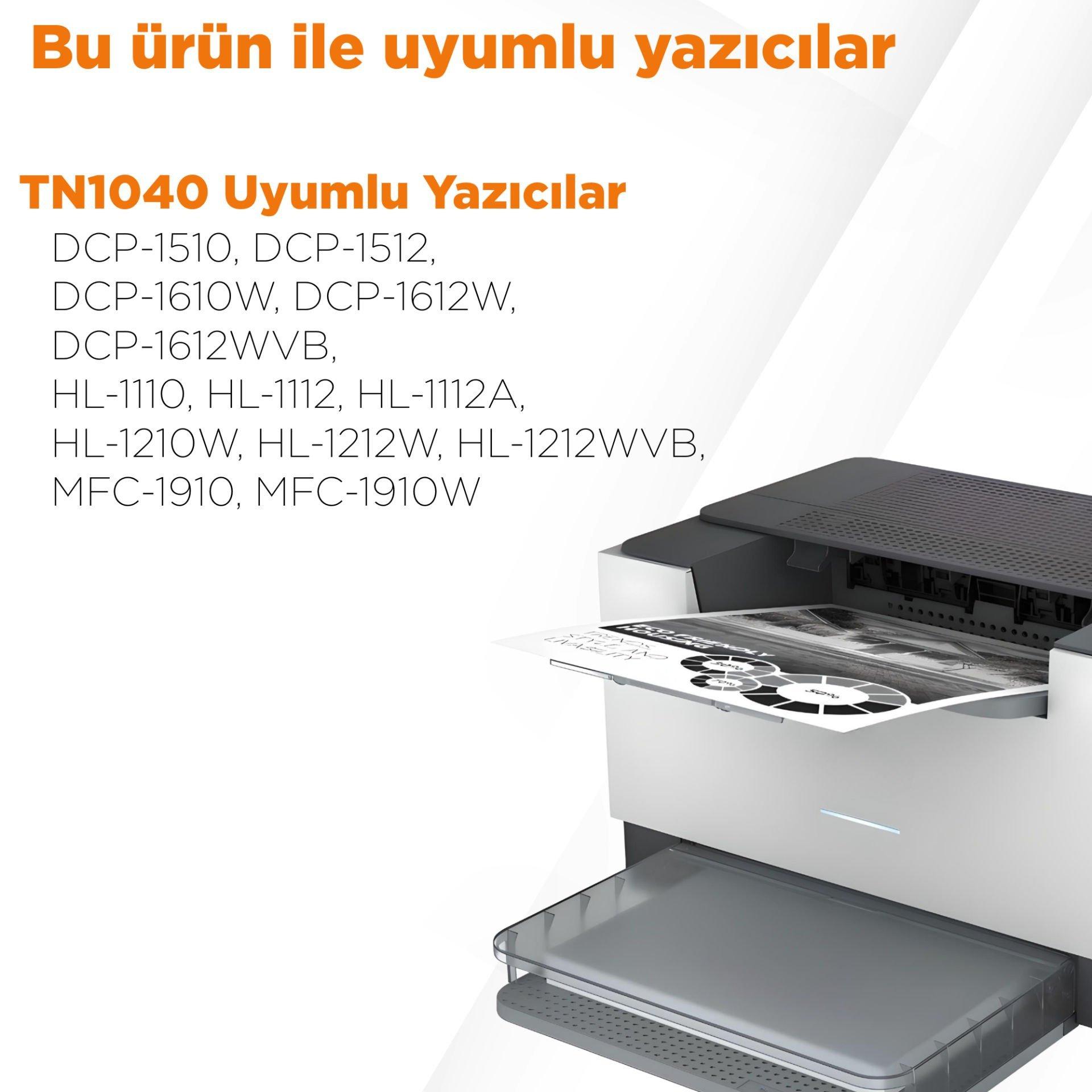 Brother TN-1040 Muadil Toner / HL-1211/DCP-1510/HL-1110/MFC-1810/MFC-1910