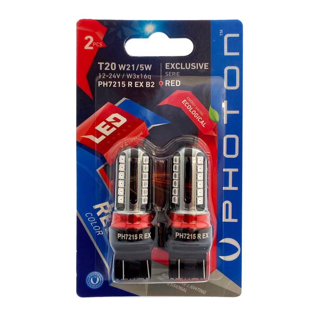 Photon T20 W21-5W Kırmızı T20 Blister - Mavera Otomotiv