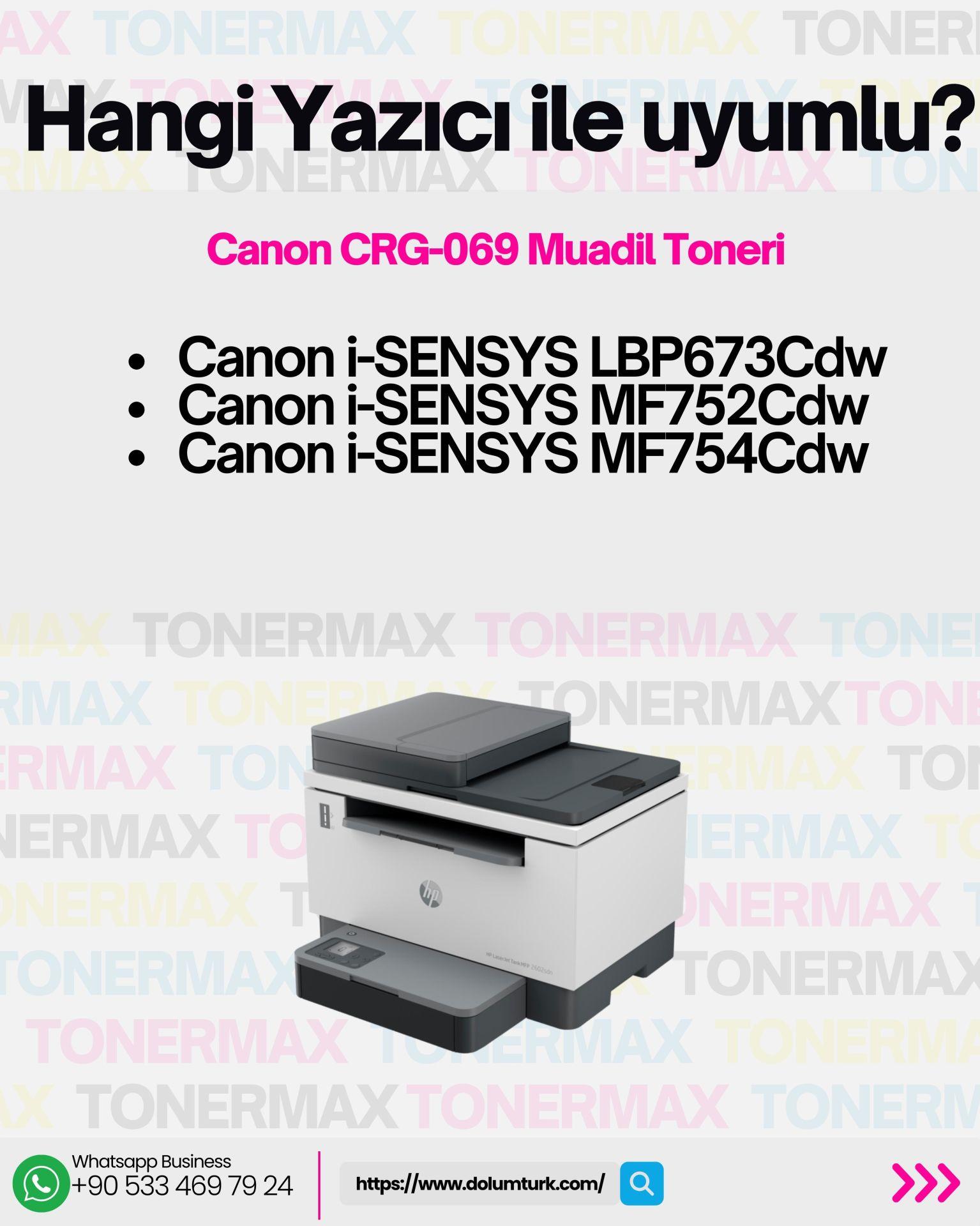 Canon CRG-069 Muadil Toner / 5094C002 /LBP673Cdw /MF752Cdw /MF754Cdw