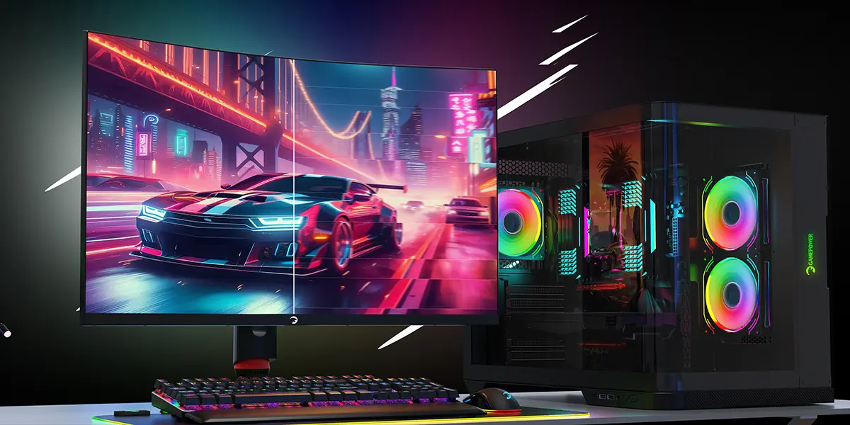 GamePower 32″ Vision V30 Curved 1000R RGB 240Hz 1ms 2K (QHD) , Kvm, Speaker, Type C Gaming Monitör (Sıfır Ölü Piksel Garantili)