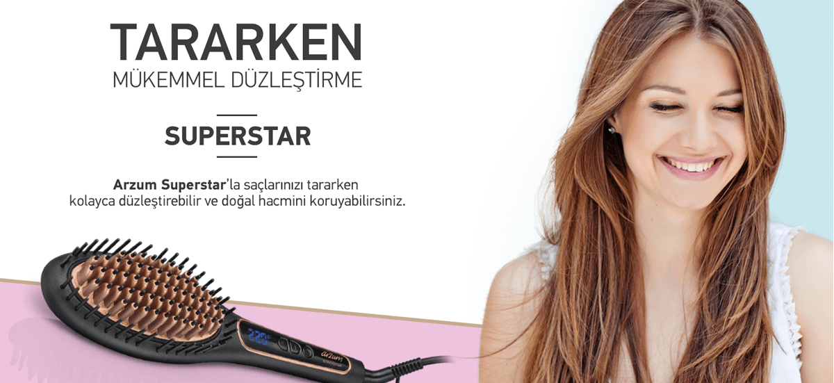 AR5036 Arzum Superstar Saç Düzleştirici Fırça
