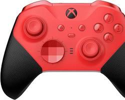 Xbox Wireless Controller Elite Series 2 Core Red held comfortably in hands resmi