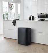 Bo Touch Bin, 60L - Matt Black - Brabantia beautiful mood shot in kitchen resized