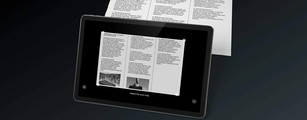 Lenovo Tab M11 tablette yapay zeka taraması