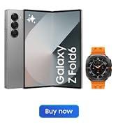 Samsung Galaxy Z Fold6 AI Smartphone, Unlocked Android Smartphone, 256GB Depolama, Gümüş Gölge a...