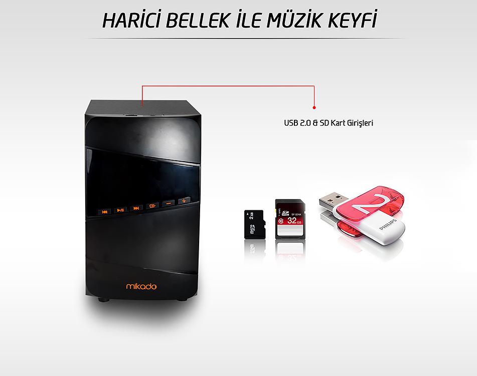 Mikado MD-671BT Bağlantı Girişleri