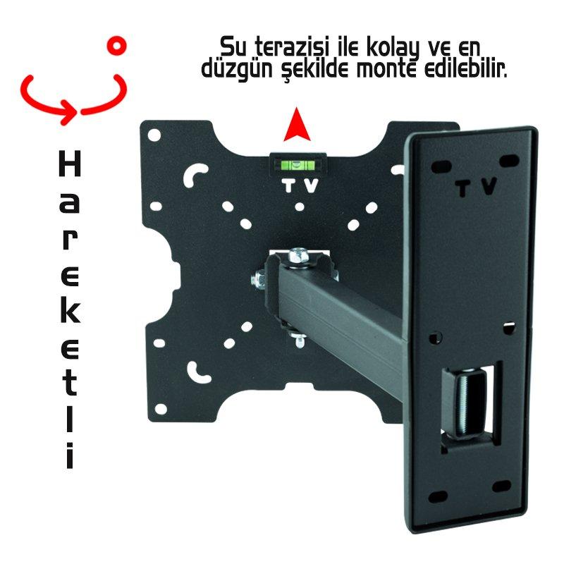 Powermaster PM-320 22-32 Hareketli Lcd Askı Aparatı (Su Terazili)