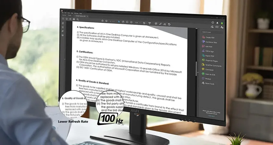 100HZ YÜKSEK TAZELEME HIZI