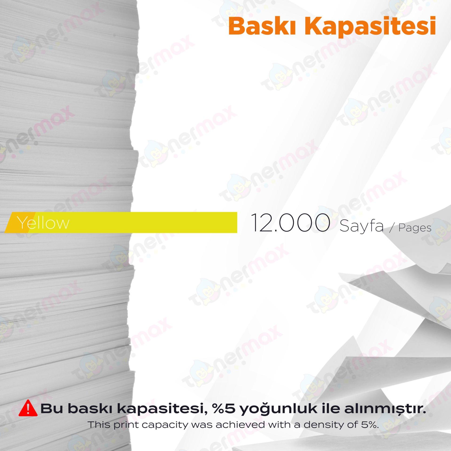 Kyocera TK-8365 Muadil Toner Sarı / TASKalfa 2554ci