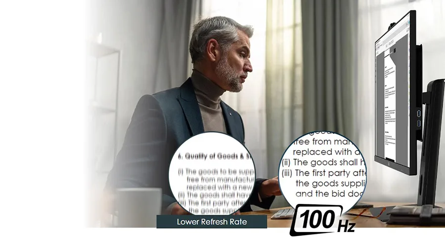 100HZ YÜKSEK TAZELEME HIZI