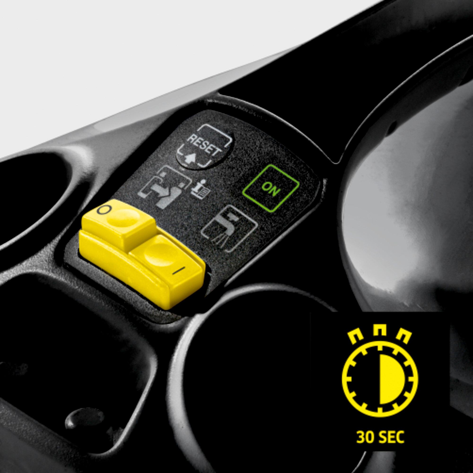 Buharlı Temizlik Makinesi SC 3 EasyFix GNF Edition: Kısa kaynatma süresi