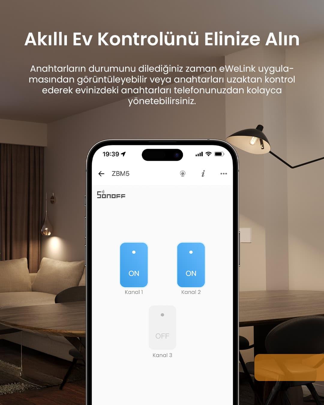 ZBM5-2c-86w ZigBee Akıllı Duvar Anahtarı Nötr ve Nötrsüz Uyumlu