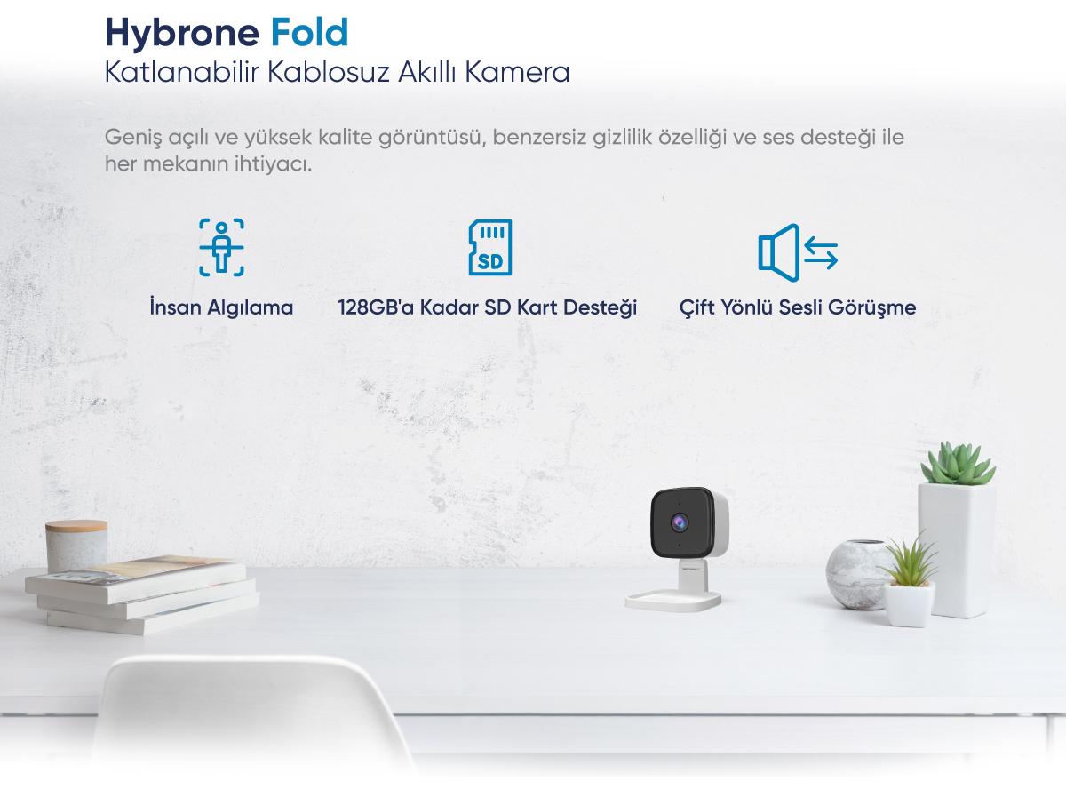 Hybrone Fold Katlanabilir Kablosuz Akıllı Kamera