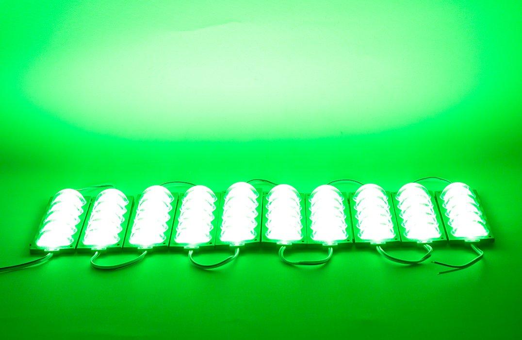  12 Volt 4 Watt Yeşil 3030 10 X 53.8 Mm IP65 260 – 280 Lümen 180 Derece Modül Led