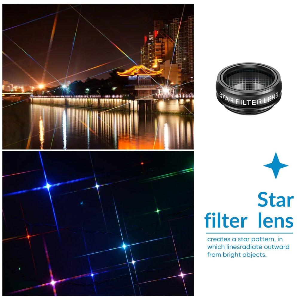 22X 10'u 1 arada Telefon Lens Kiti APEXEL