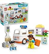LEGO DUPLO Town Ambulans ve Sürücü 10447-2 Yaş ve Üzeri Çocuklar için Eğitici ve Yaratıcı Oyuncak...