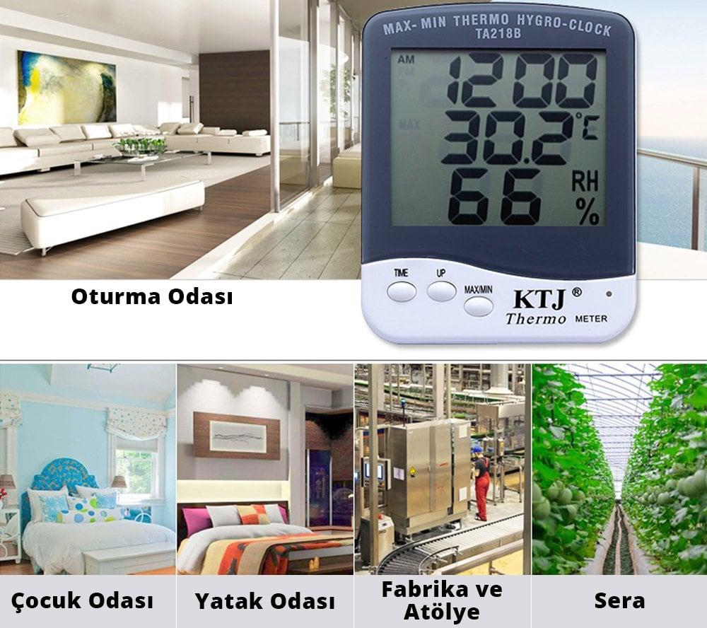 Powermaster PM- 6233 Termometre Oda Tipi Ekranlı Sıcaklık - Nem Ölçer