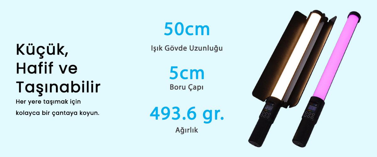 Gdx ST-50 RGB Led Çubuk Işık (Uzunluk: 50 cm)