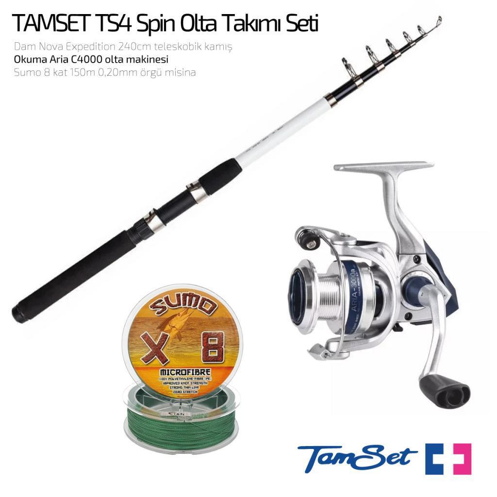 TAMSET Aria 40 Nova Expedition 240cm Spin Olta Takımı Seti TS4