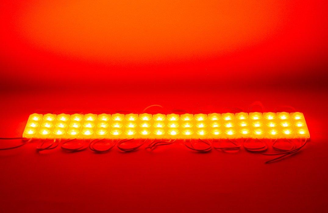 12 Volt 1.5 Watt Kırmızı 2835 69 X 16 MM IP65 160 – 180 Lümen 160 Derece Modül Led