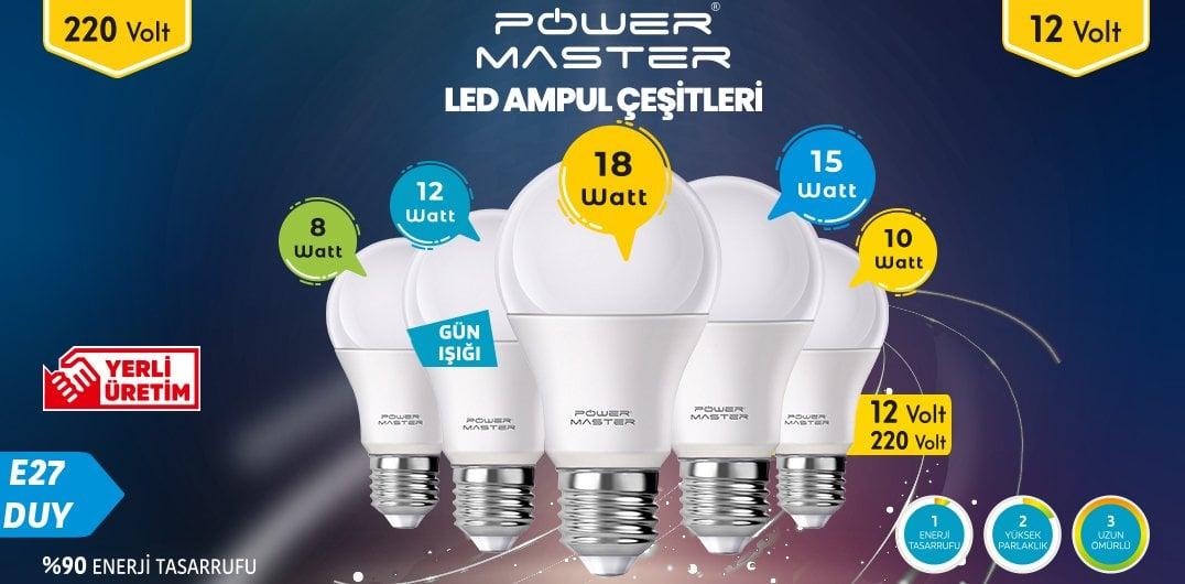 Powermaster PMLED-12G 12 Watt 220 Volt 3200K Led Ampul