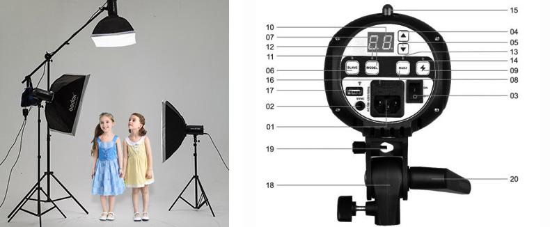 Godox E250 Paraflaş 3'lü Set resmi
