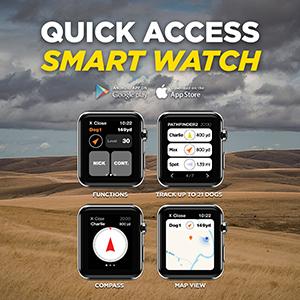 Apple ve Android Akıllı Saat Uyumlu GPS Köpek Eğitimi Akıllı Telefon Akıllı Saat Hızlı Erişim Köpekler