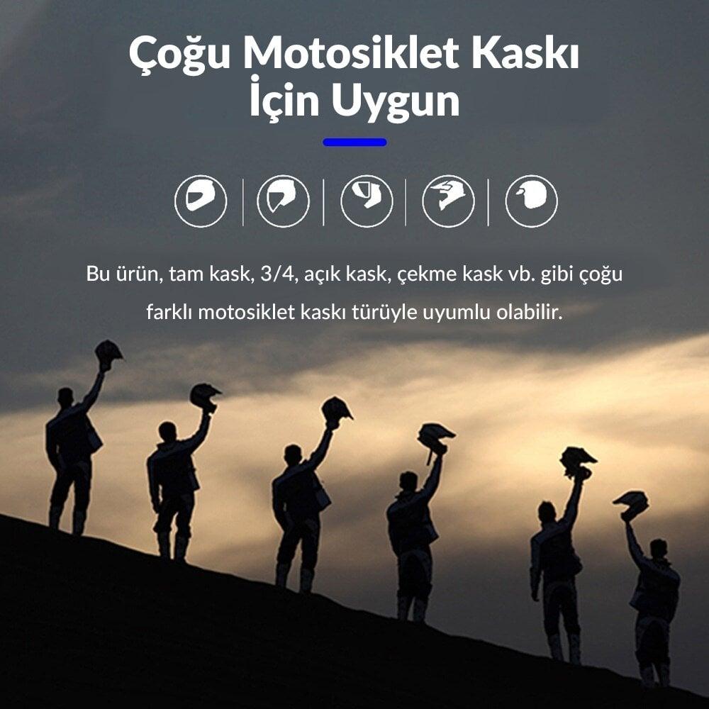 Powermaster PM-14283 Bluetooth'lu Şarjlı Kask İçi Motosiklet Hoparlör ve Mikrofon Seti
