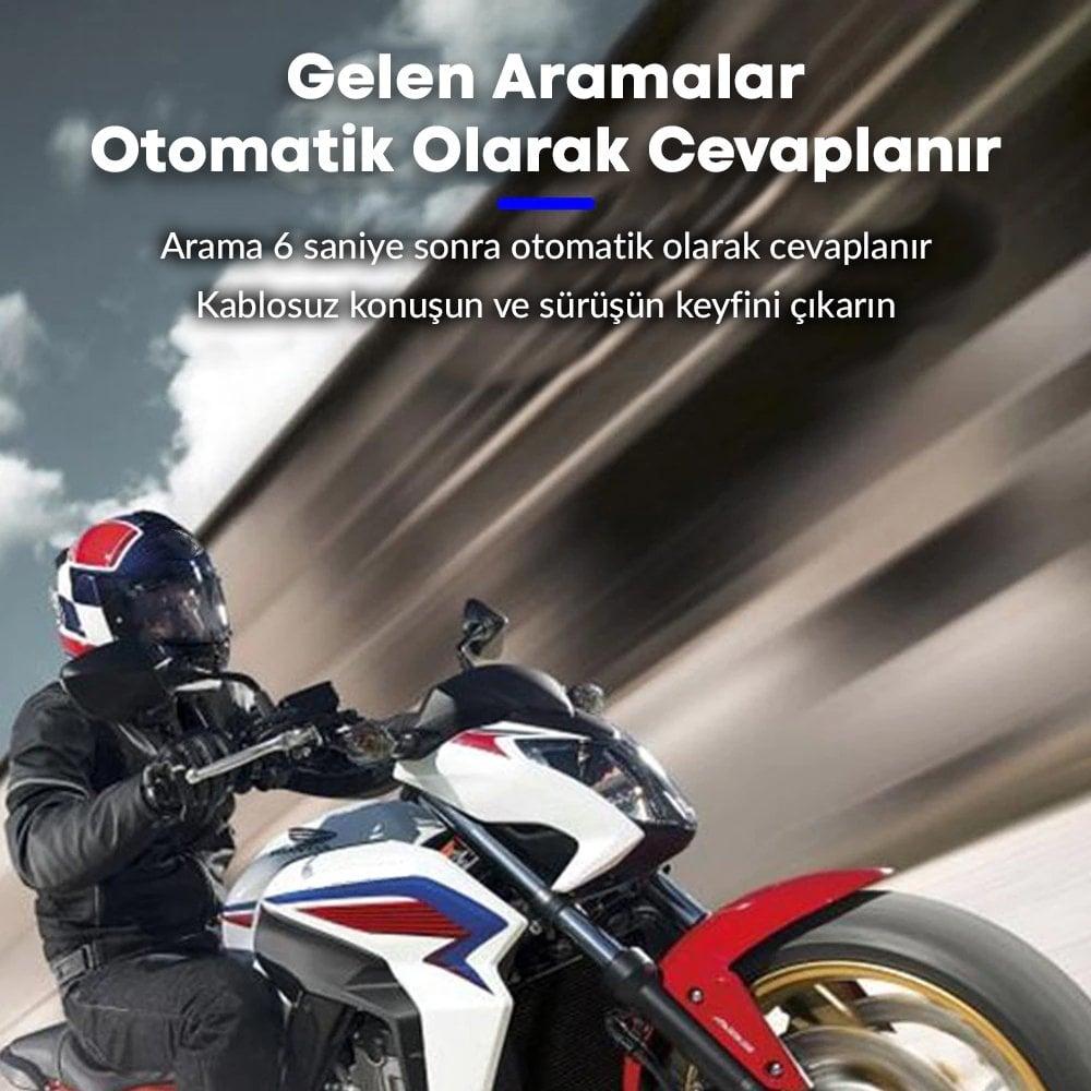 Powermaster PM-14283 Bluetooth'lu Şarjlı Kask İçi Motosiklet Hoparlör ve Mikrofon Seti